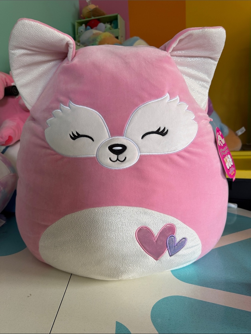 20” Flora fox Valentines Squishmallow-NWT Valentines Edition